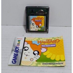 2002 NINTENDO GAME BOY COLOR HAMTARO HAM-HAMS UNITE W MANUAL TESTED WORKING